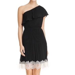 Michael Kors One Shoulder Accordion Pleated Dress